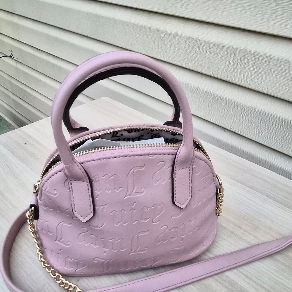 Juicy Couture Pink Embossed Crossbody mini Satchel - Picture 4 of 11